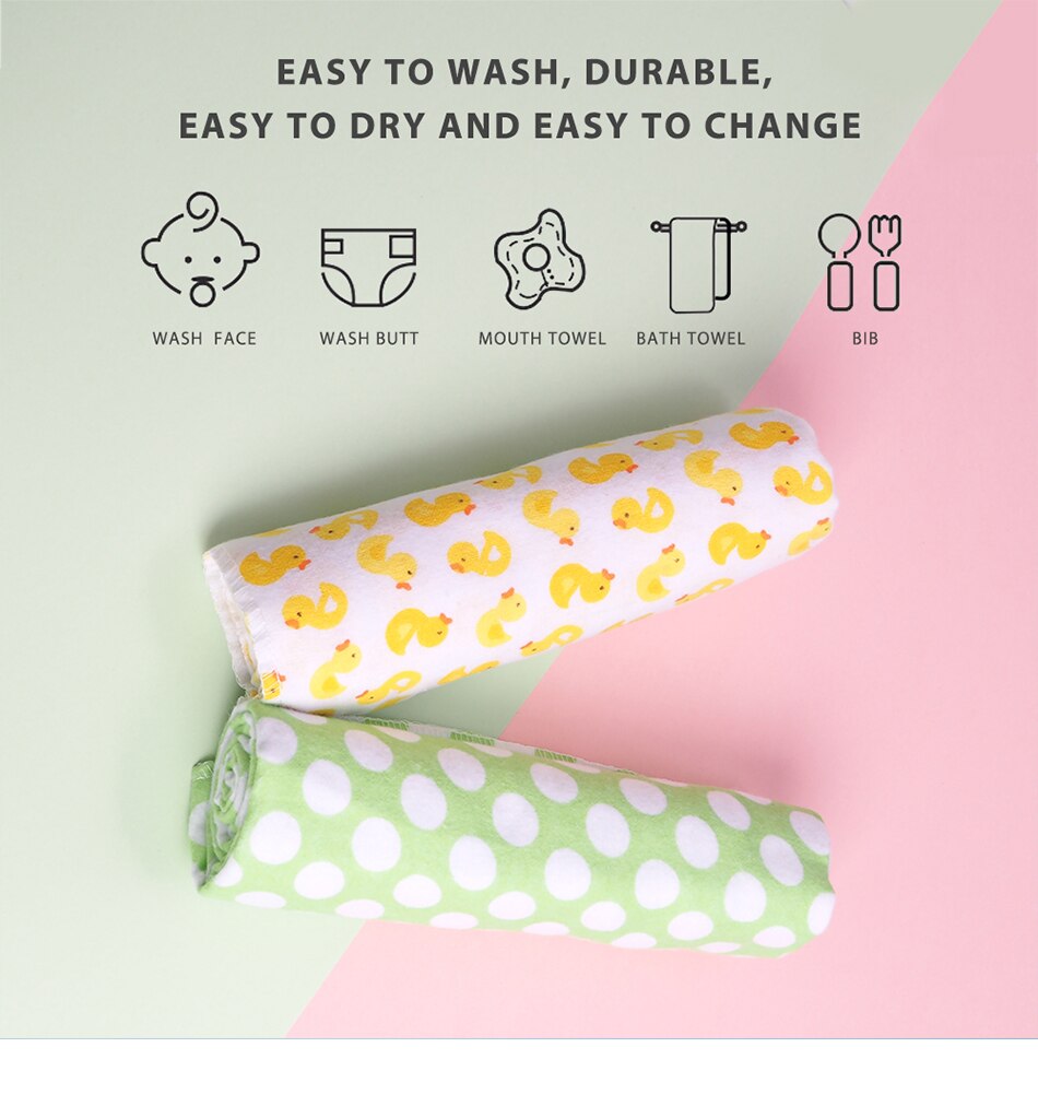 100% Cotton Baby Blankets 4 pcs Set