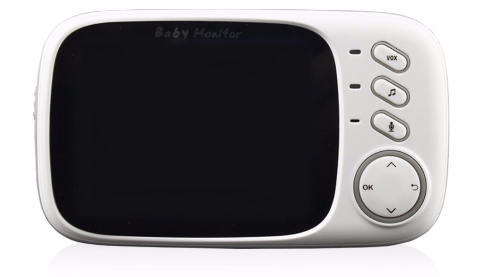 White Baby Monitor with Built-in Audio System